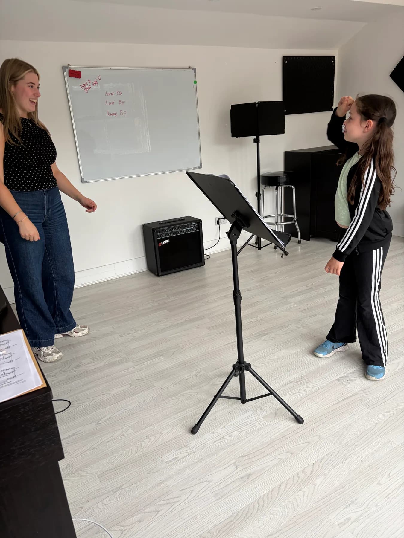 Singing coaching at Apollo Music School